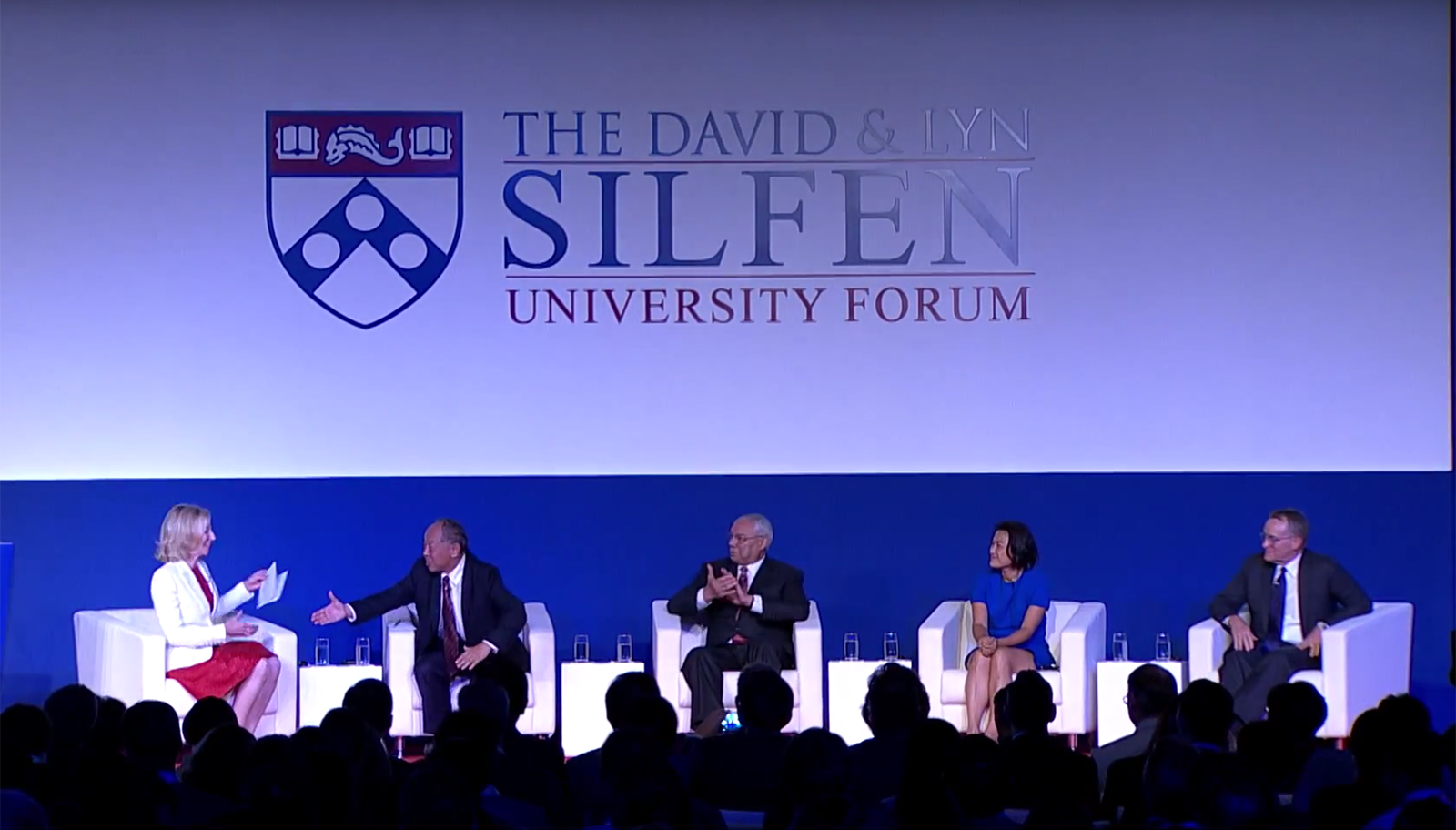 2015 Silfen Forum four panelists on stage