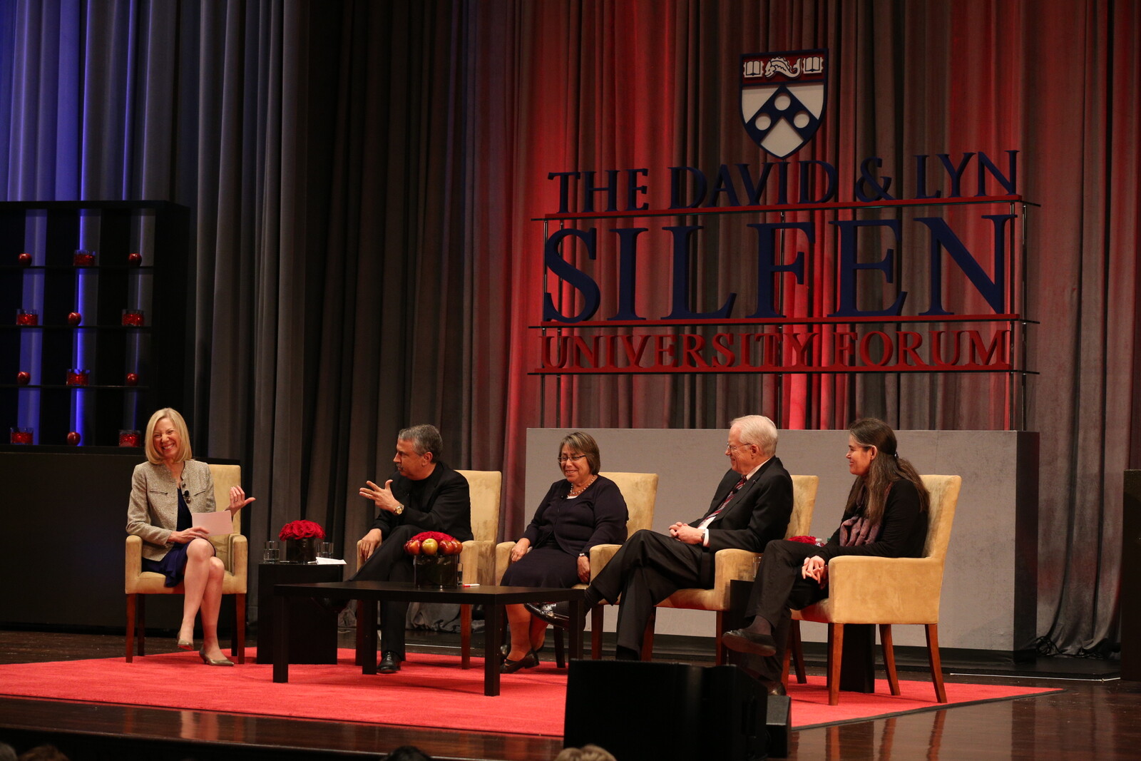 2013 five silfen forum panelists on stage